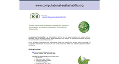 Desktop Screenshot of computational-sustainability.org