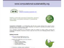 Tablet Screenshot of computational-sustainability.org